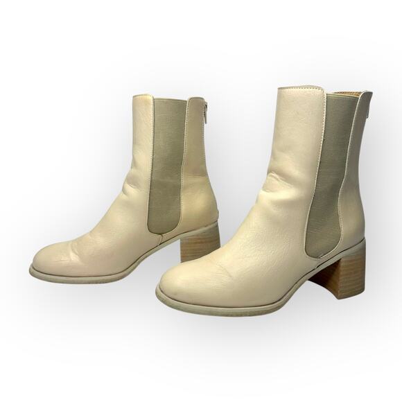 Oasis Society Women's Cora Tall Ankle Boot Size 7.5 Off White Chelsea Bootie - Picture 11 of 11